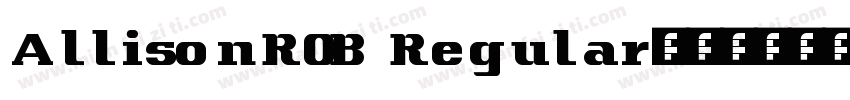 AllisonROB Regular字体转换